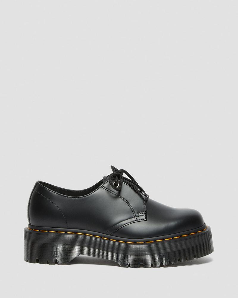 Men's Dr Martens Jarrick Lo Smooth Leather Platform Shoes Black | AU 626AHK